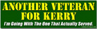 Another veteran for Kerry bumper sticker